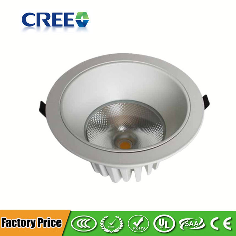 5~40Watt LED COB Ceiling Light - Flush Mount LED Downlight-1600LM-60°Light speed angle